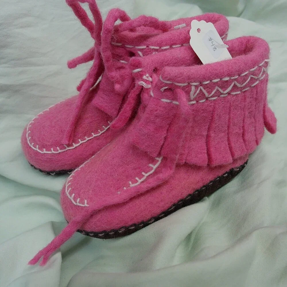 Peppercorn Kids 100% wool Pink Bootie